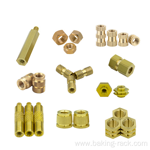 Female Brass Threaded Knurled Insert Embedment Nuts